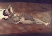 Felix Vallotton Female Nude Lying on the Beach oil on canvas